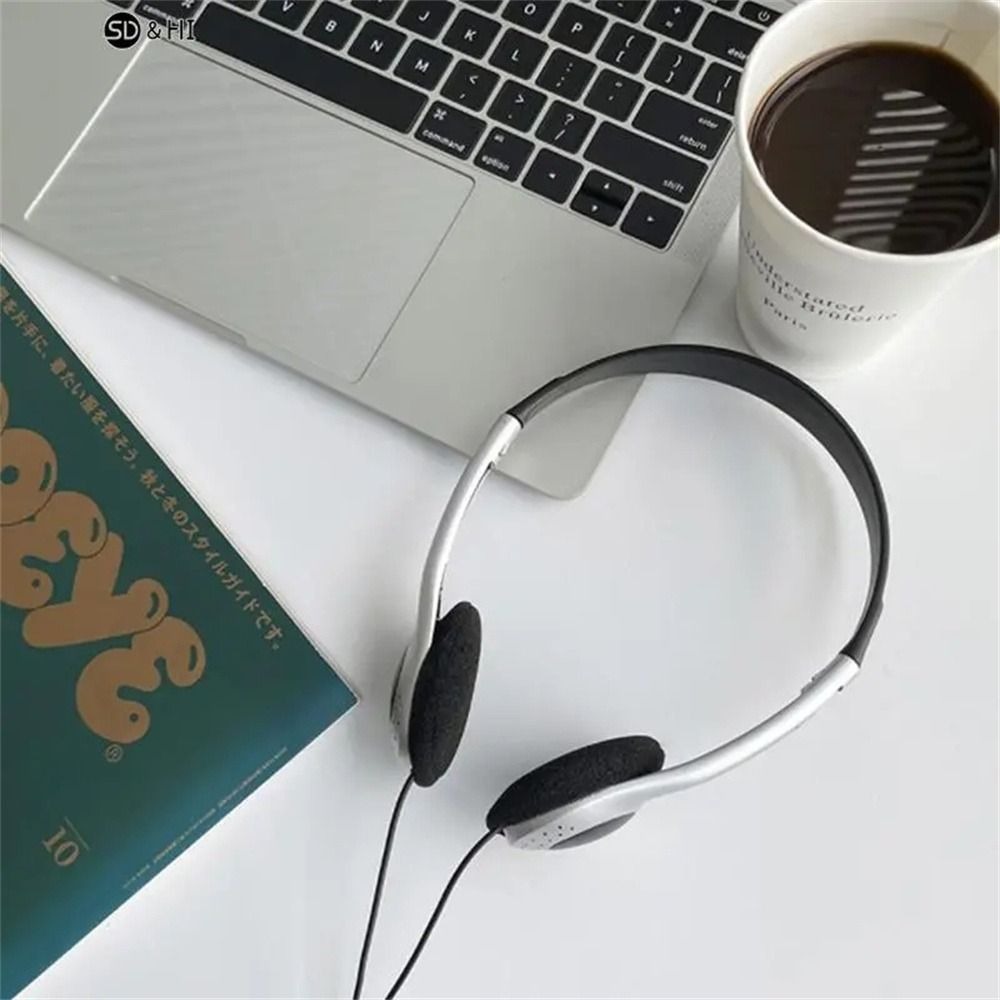 Retro Personality Headset Stylish Over Ear Blue & Black Fashion Headphones