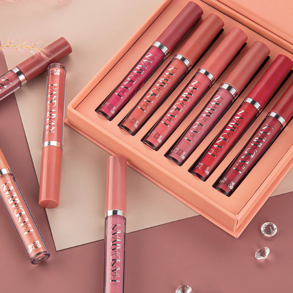 Long-Lasting Non-Stick Matte Liquid Lipstick Gift Box Edition with Lip Gloss