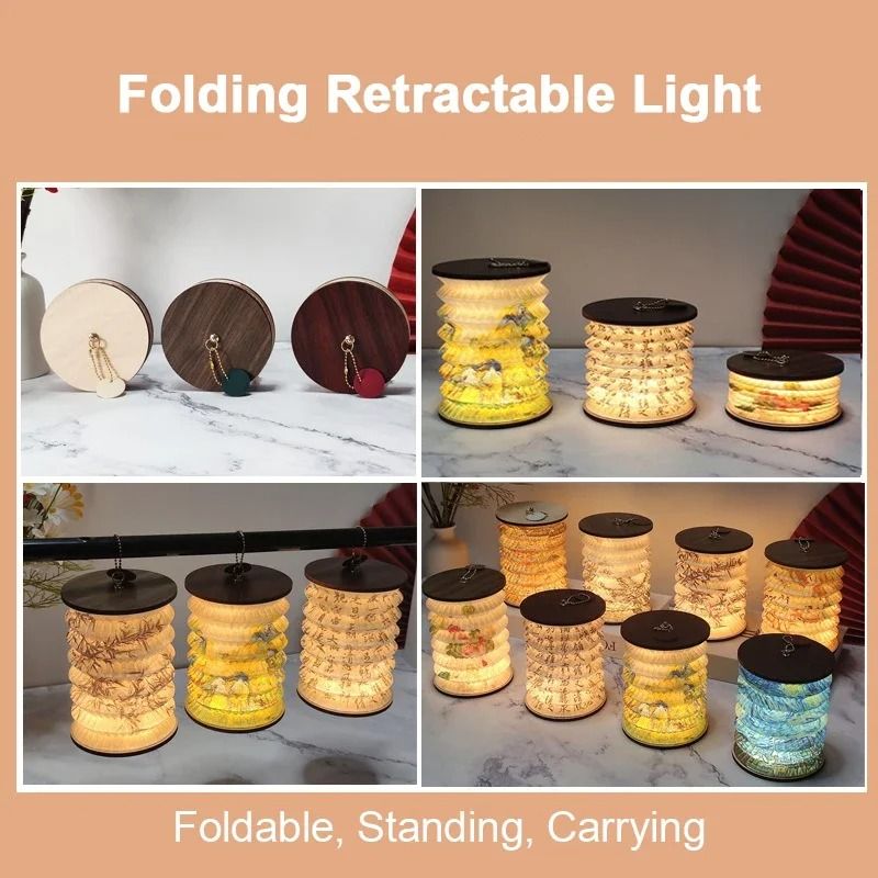Foldable Touch Dimmable Table Lamp USB Rechargeable Lantern