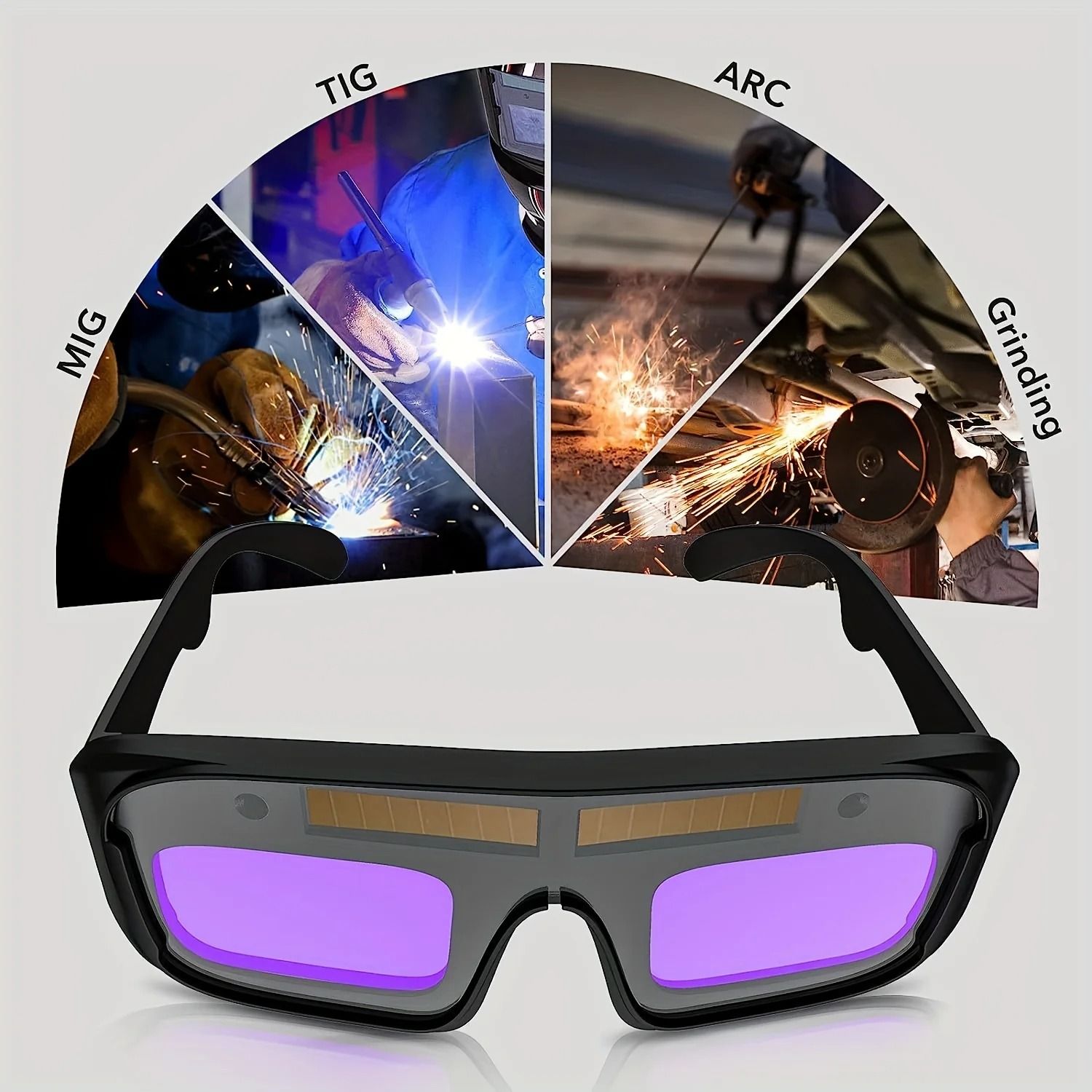 Solar-Powered Auto-Darkening Welding Glasses