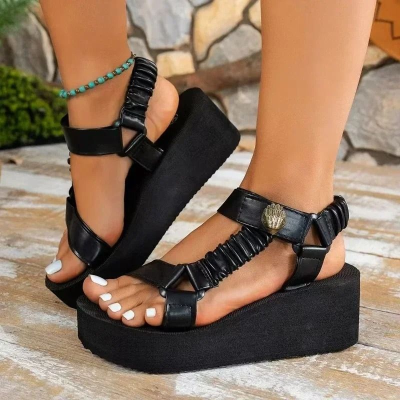 Womens Summer Flat Hemp Rope Beach Sandals