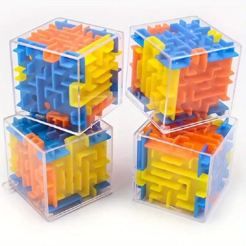 3D Maze Magic Cube Six-sided Transparent Speed Puzzle