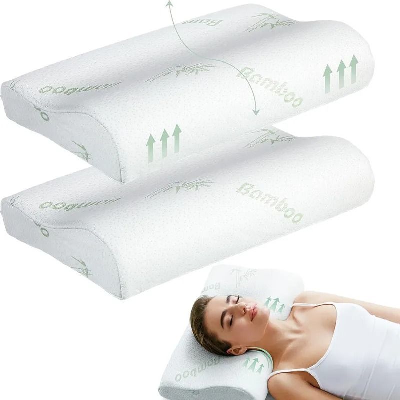 Bamboo Memory Foam Pillow 50 x 30 cm
