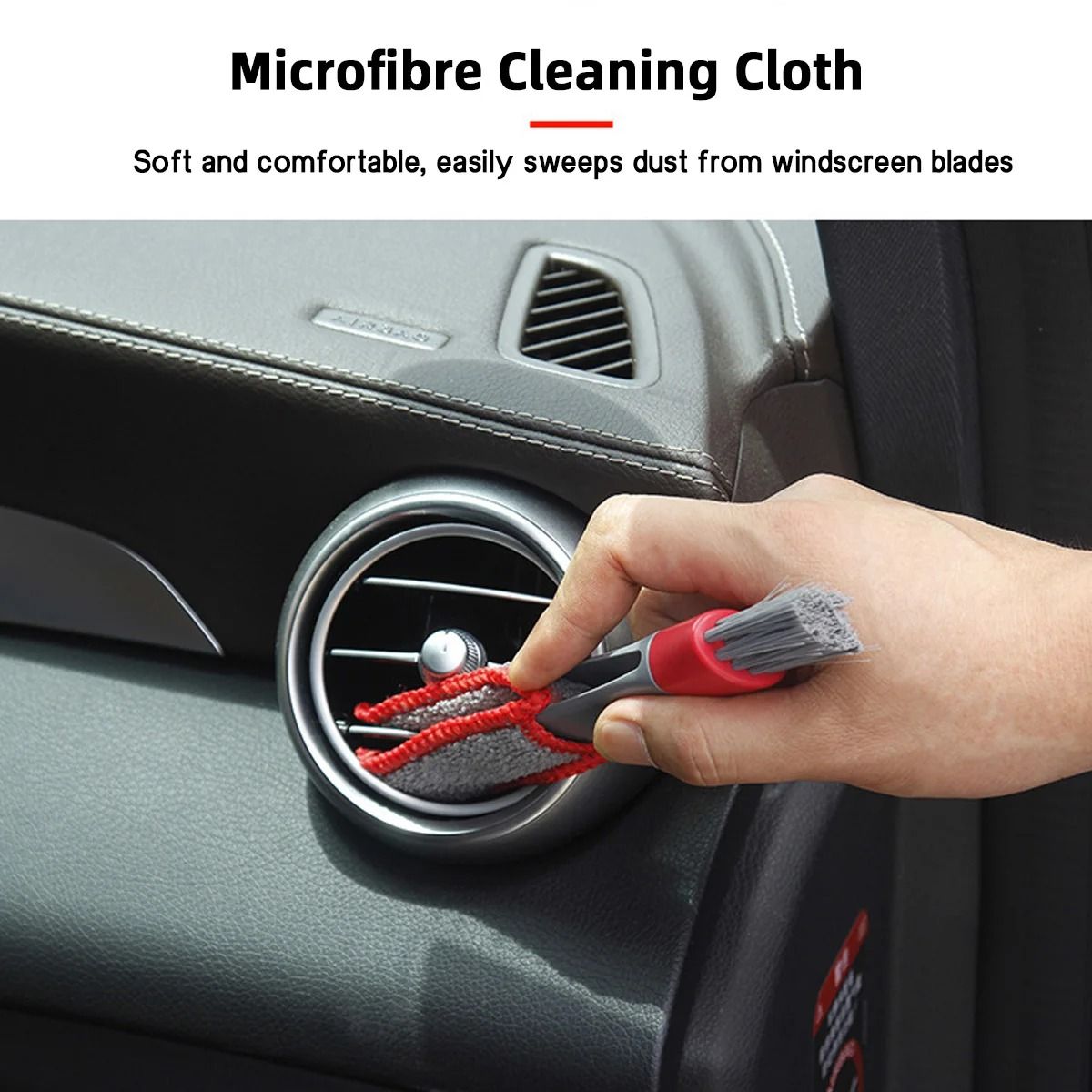 Dual-Head Microfiber Car Vent & Gap Cleaner