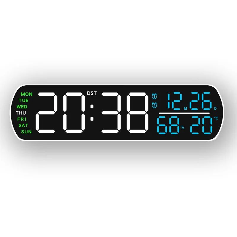 LED Digital Alarm Clock with Temperature and Humidity