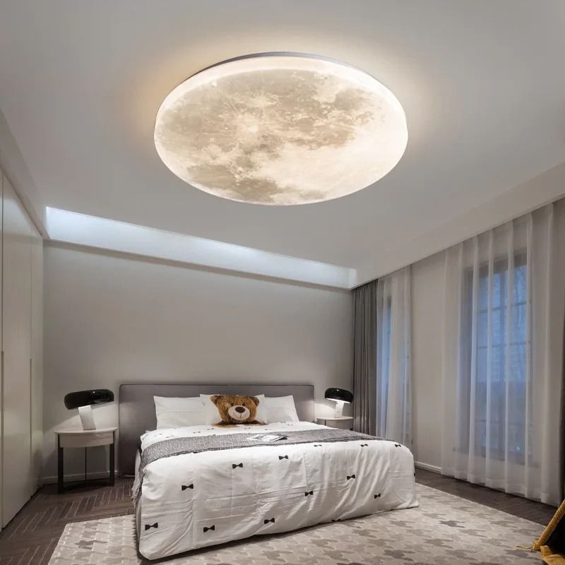Modern Lunar Design Round LED Ceiling Lamp