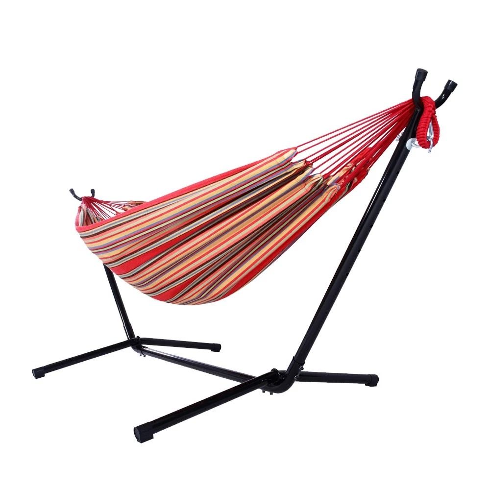 Space-Saving Outdoor Hammock with Steel Stand, Portable Carrying Case