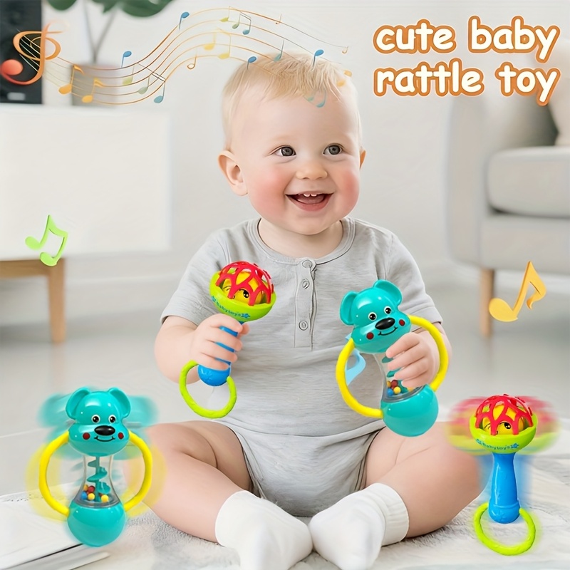 Animal-Themed Blue Style Single Head Bell, Vibrant Musical Toy for Toddlers, Durable ABS Material for Fun Playtime