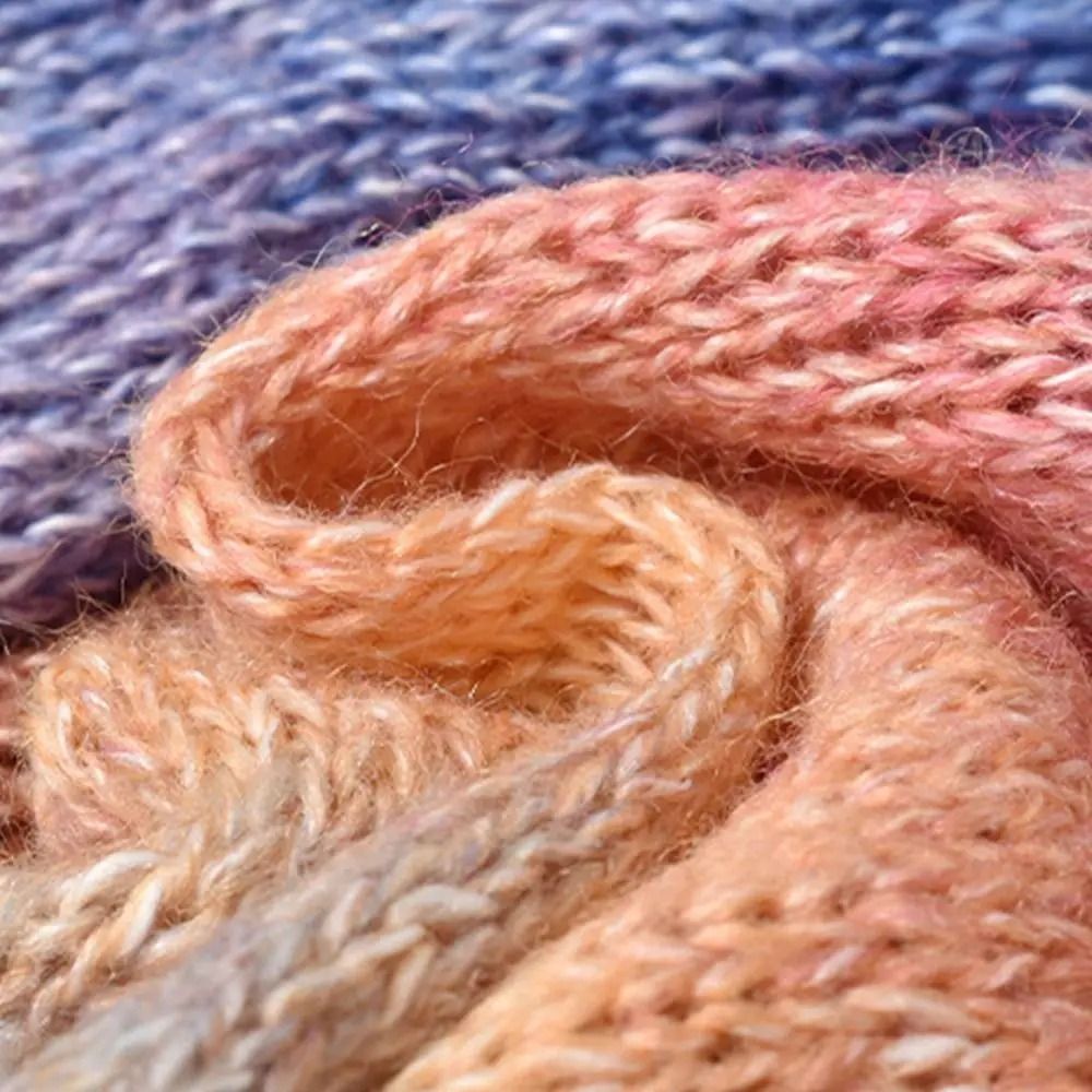 Rainbow Gradient Cake Yarn & Technical Organic Cotton Aesthetic Logic