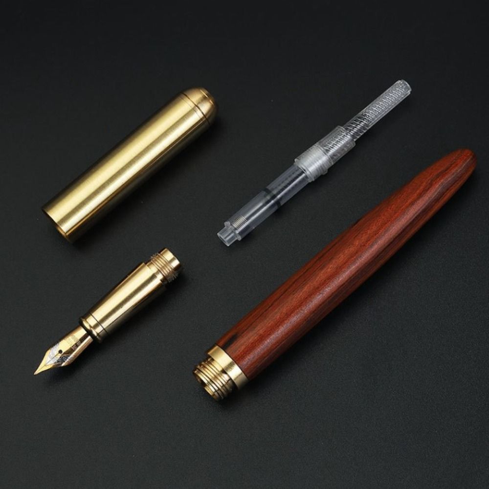 Luxury Business Signature Pen, High-end Wood Fountain Pen, Smooth Writing Calligraphy Pen for Students