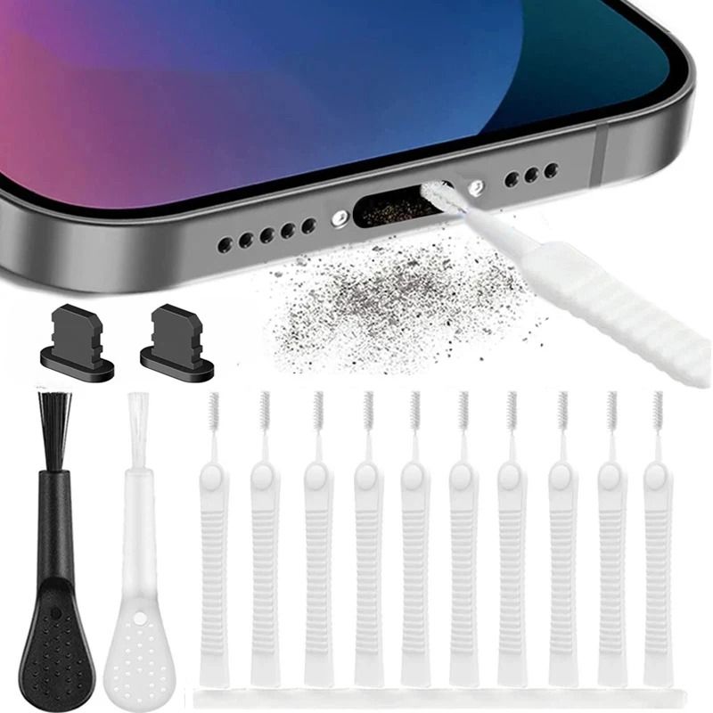 Universal Mobile Port Cleaner Tool Kit for Phone Keyboard and Devices