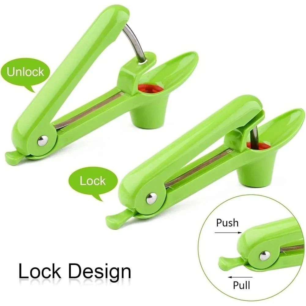 Heavy Duty Cherry Pitter Tool with Space Saving Lock Design