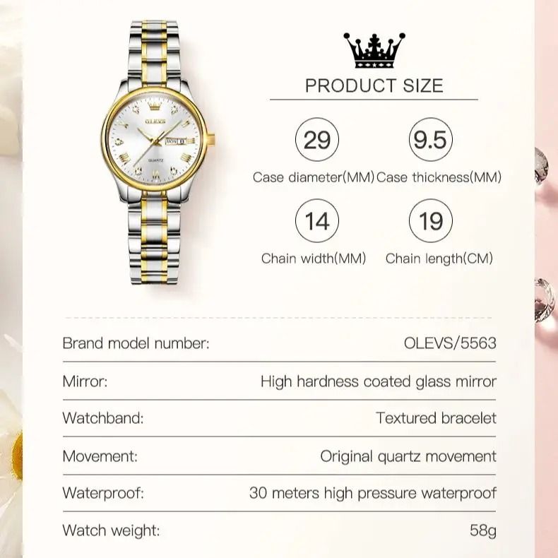 Diamond Dial Luxury Calendar Watch
