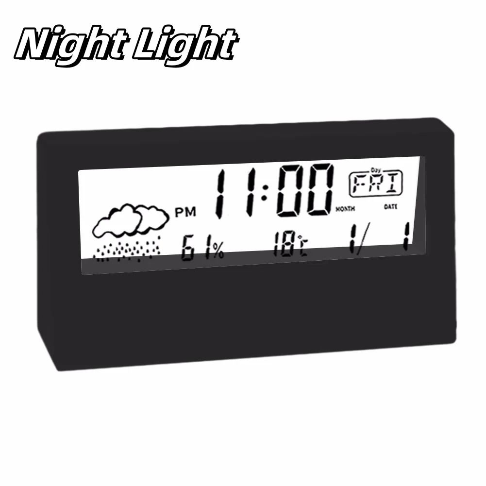 Digital Thermo Hygrometer Clock with Temperature and Humidity Display