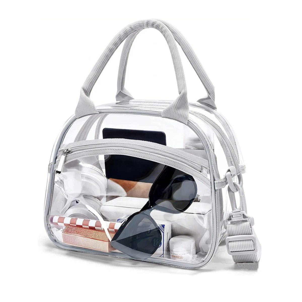 Transparent Lunch Bag with Shoulder Strap