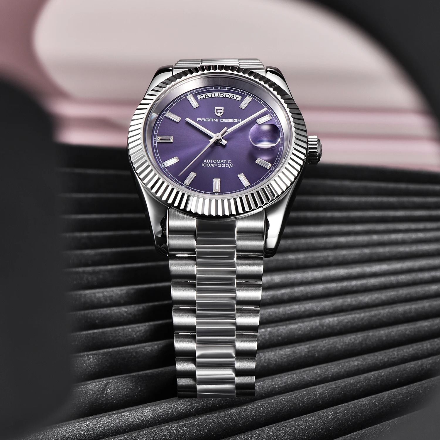 Automatic Day-Date Mechanical Watch – Luxury NH36A Movement Sapphire Timepiece