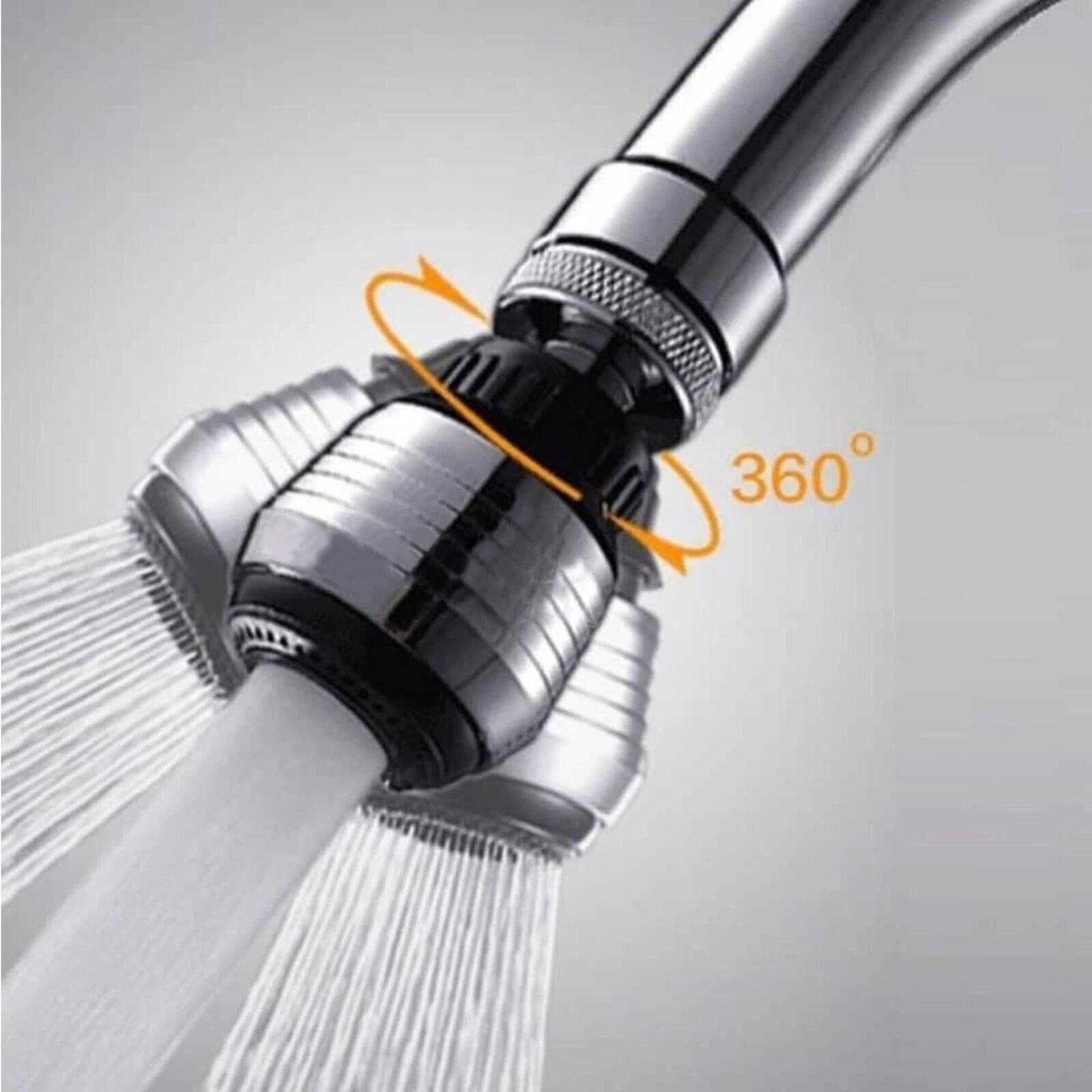 Adjustable Swivel Faucet Head with Filter, 360° Rotating Water Saving Aerator Nozzle