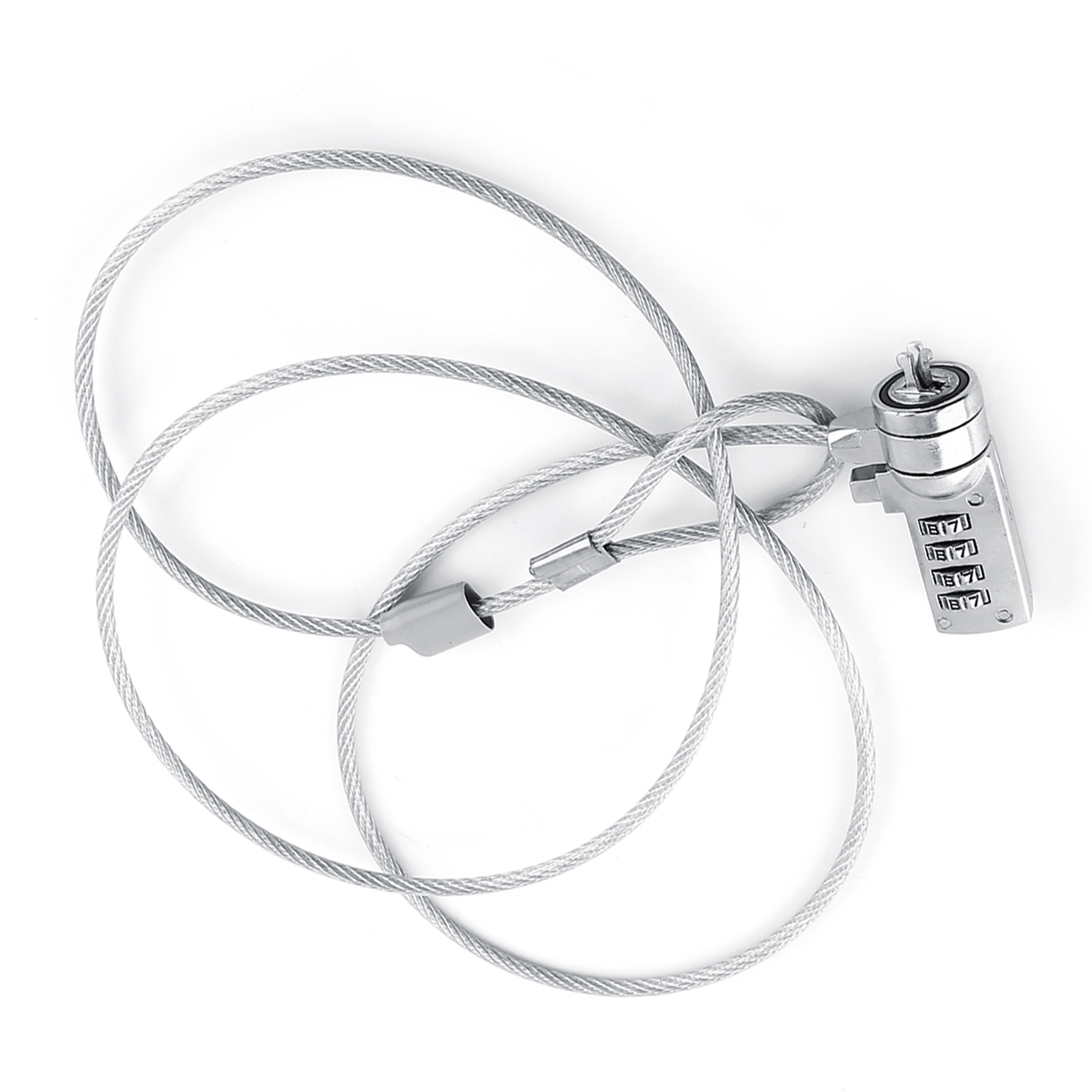 Notebook PC Security Lock Cable, 4 Digit Combination, Theft Deterrent Laptop Lock Chain, Easy Install