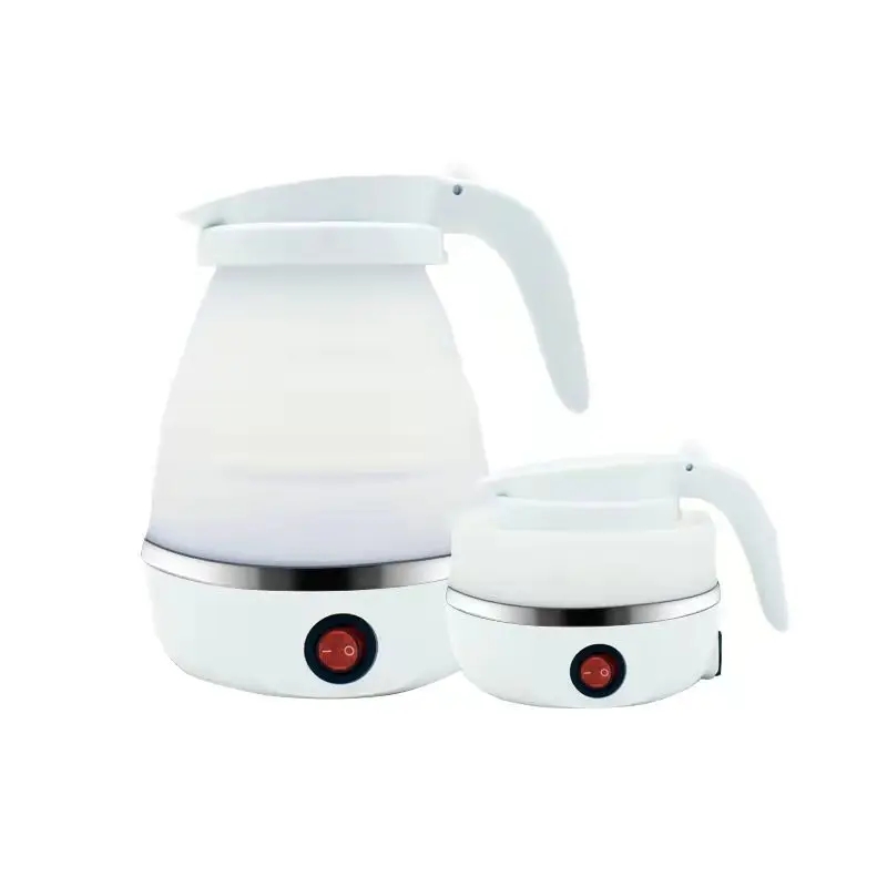220V 0.6L Mini Folding Kettle, 600W Portable Silicone Electric Kettle for Travel & Home, Fast Boil Water Heater