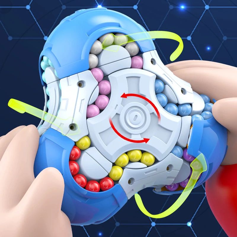 9-Sided Finger Gyro Fidget Toy Disk - Anti-Stress Sensory Spinner for Focus & Calm
