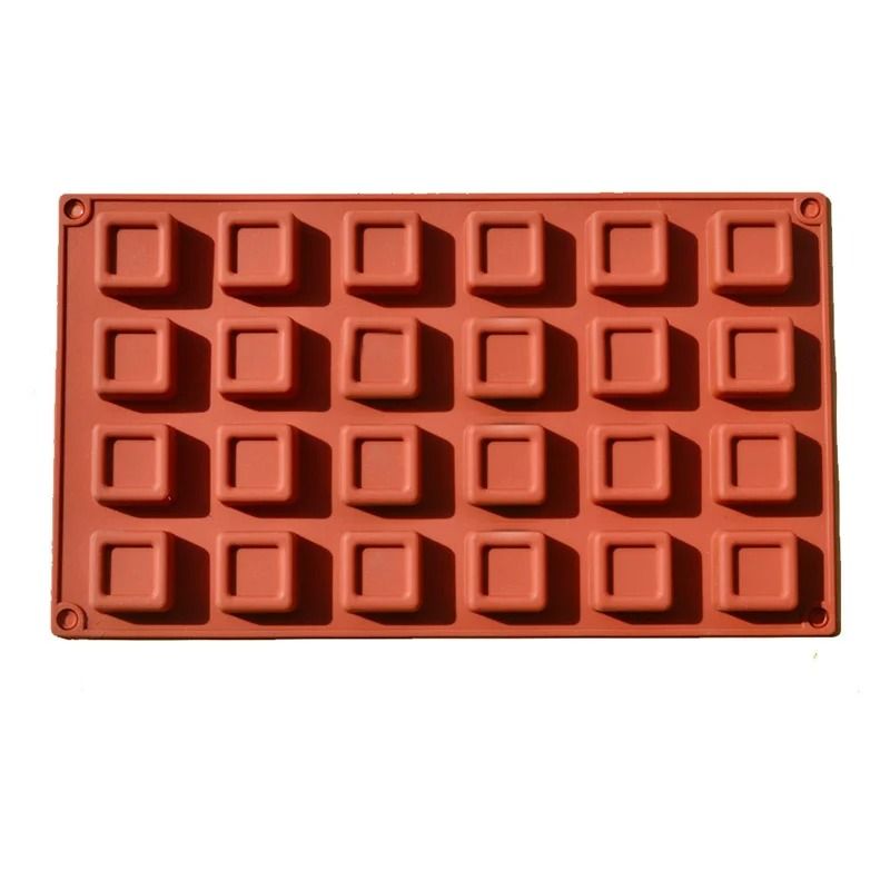 Square Donut Silicone Cake Mold Multi Cavity Baking Tray