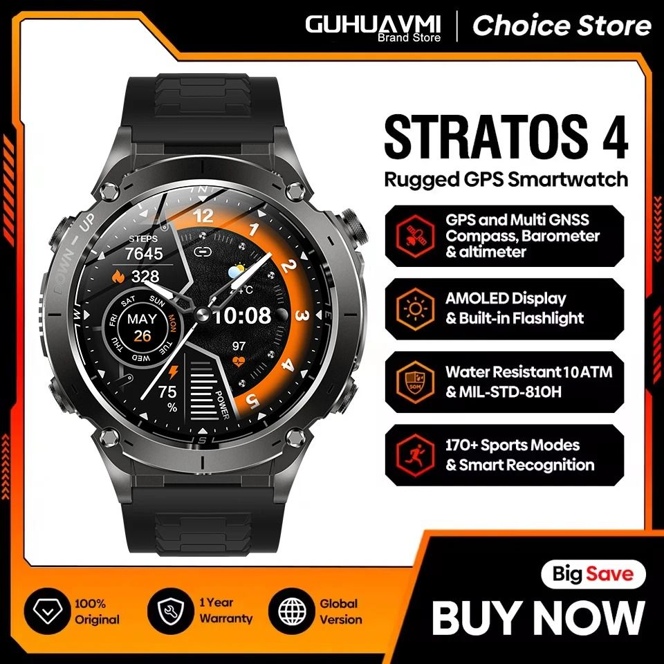 Genuine Stratos 4 GPS Smartwatch | 1.43