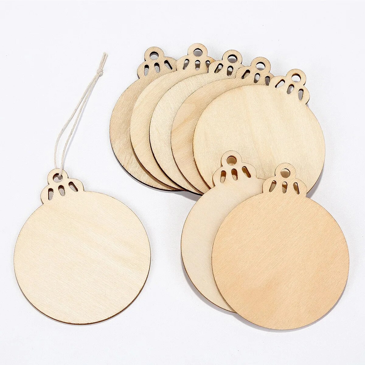 150pcs DIY Wooden Christmas Balls Decoration | Craft Baubles for Home, Christmas, New Year | Hanging Ornaments for Festi