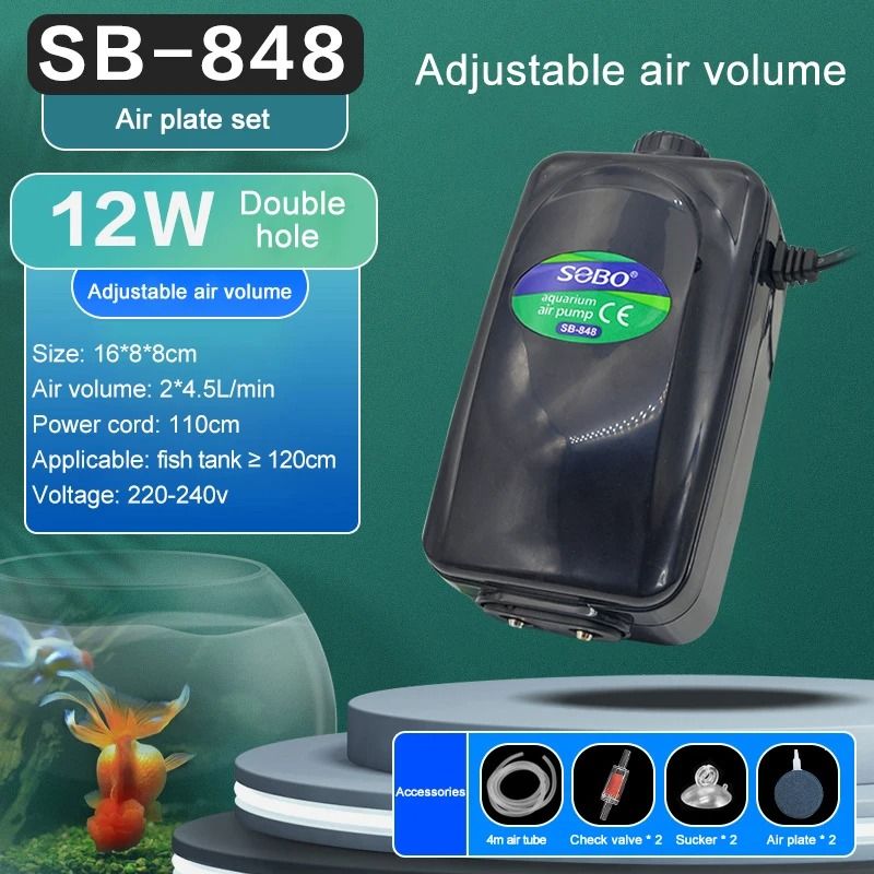 Silent Aquarium Oxygen Air Pump with Adjustable Air Volume