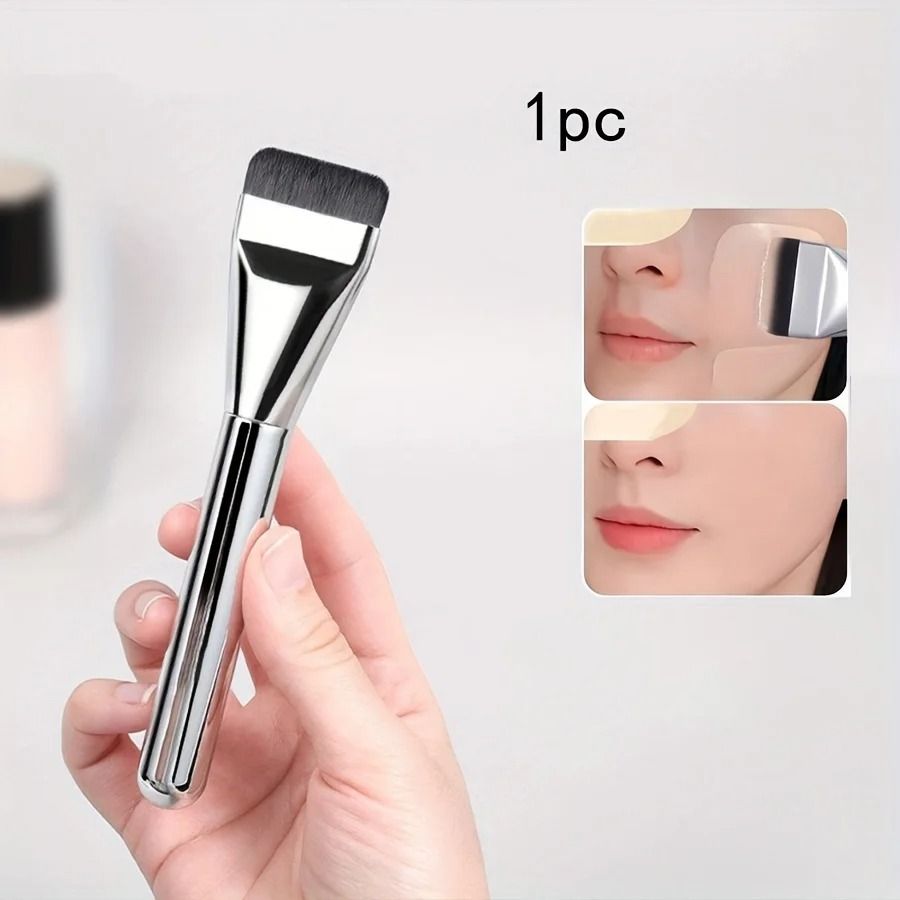 Multi Use Oval Foundation Brush With Ultra Fine Hypoallergenic Nylon Bristles