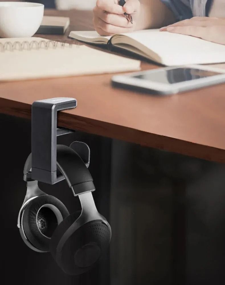 Under Desk 360 Degree Rotating Headphone Hanger