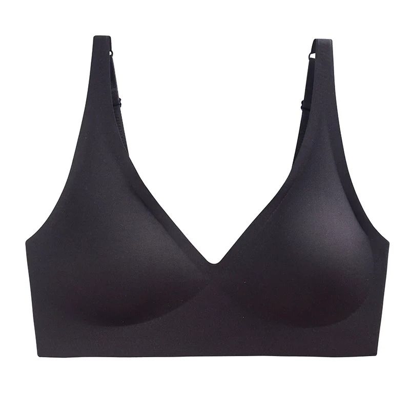 Womens Seamless Wire Free Push Up Bra with Adjustable Straps