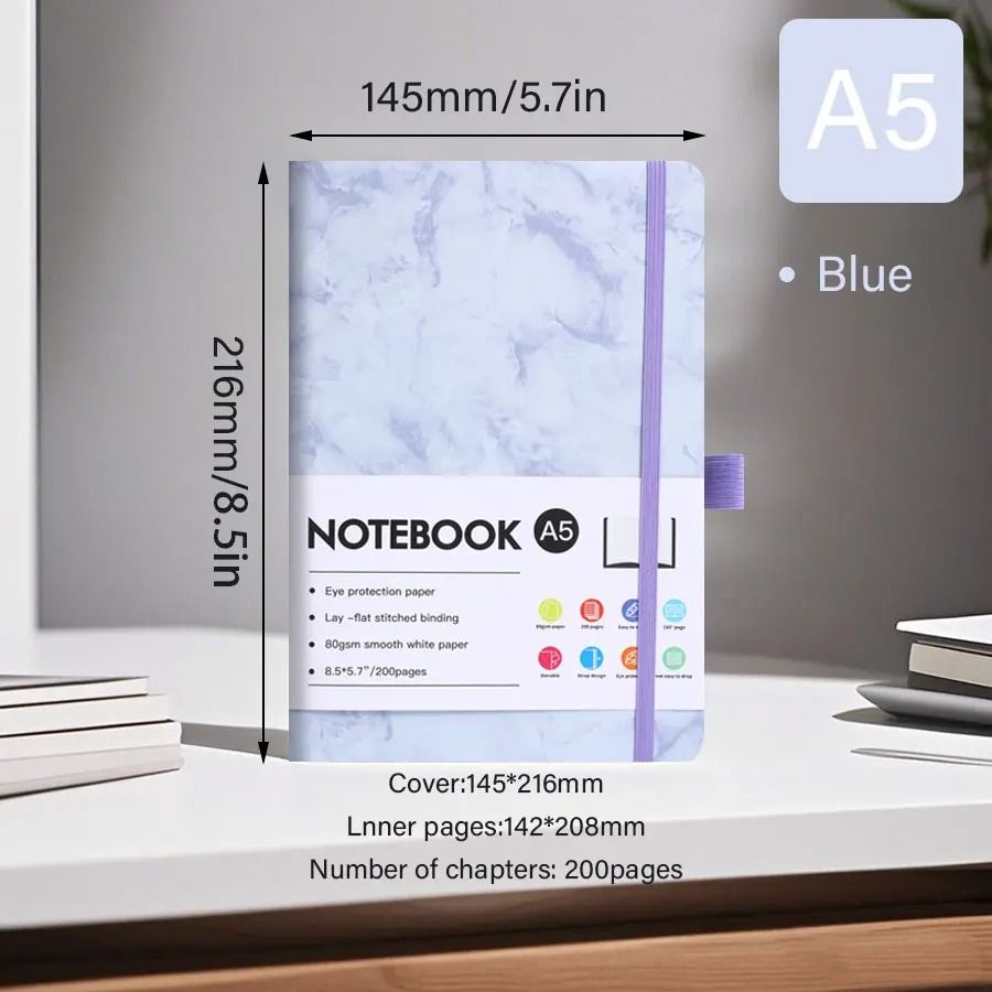 Professional A5 Paper Notebook – Thickened Page Executive Planner & Compact Lightweight Office Journal