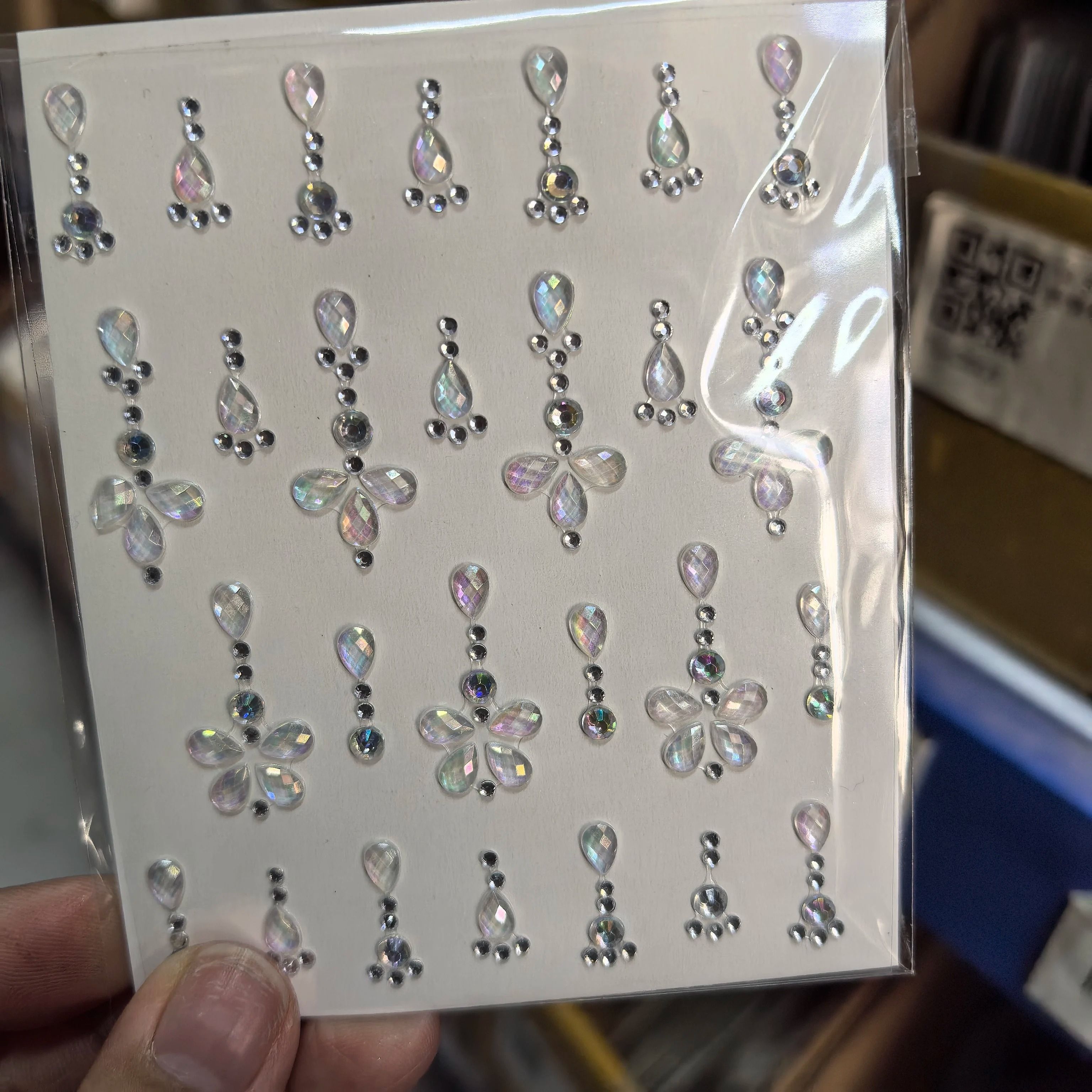 StarGlow Face Gem Stickers Laser Sparkle Rhinestone Face Stickers Stars Heart Moon Makeup Gems