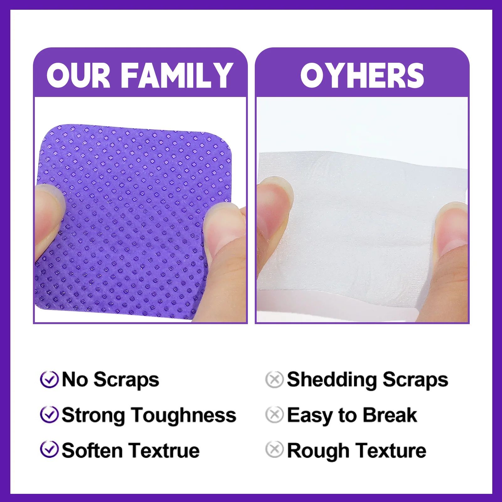 ProClean Lint-Free Nail Wipes – UV Gel Polish Remover Cotton Pads for Nail Art Cleaning