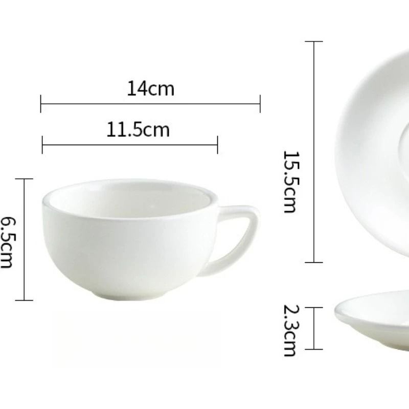 Zeta Flower Large Capacity Creative Cup and Saucer Set