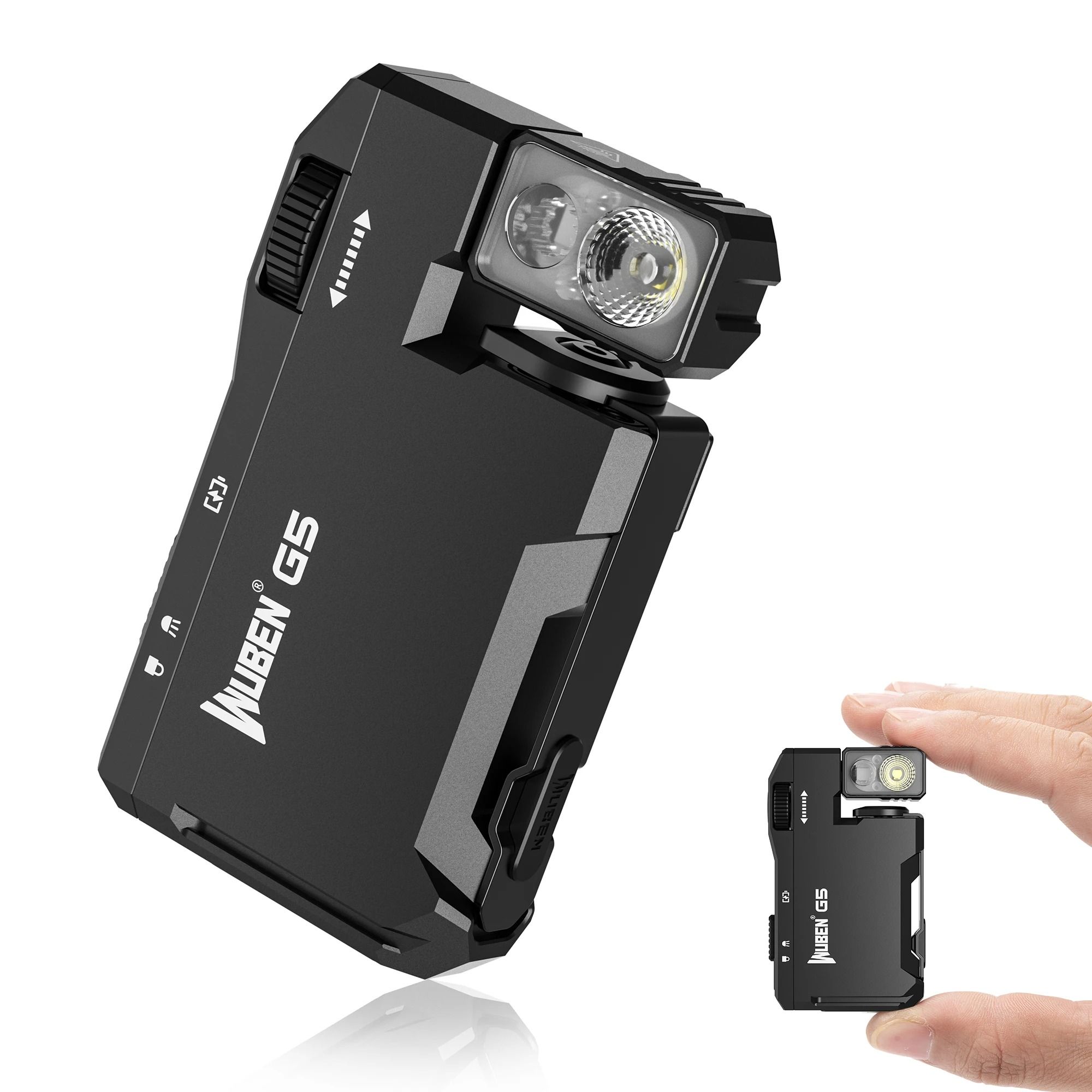 WUBEN G5 Rechargeable EDC Flashlight 400 Lumens Mini Pocket Light with RGB