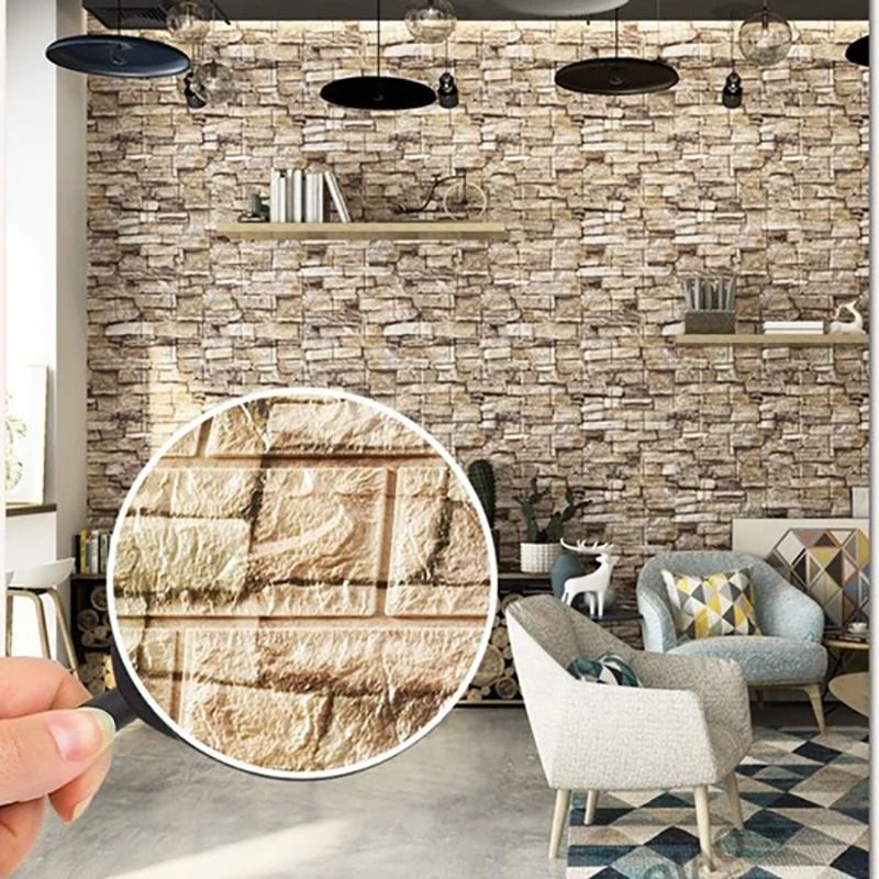3D Brick Wall Sticker Self Adhesive Foam Wall Panel Waterproof Wallpaper