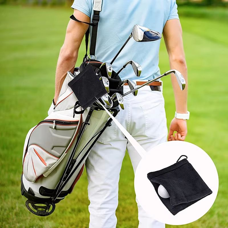 Premium Microfiber Golf Ball and Club Cleaning Towel With Hook