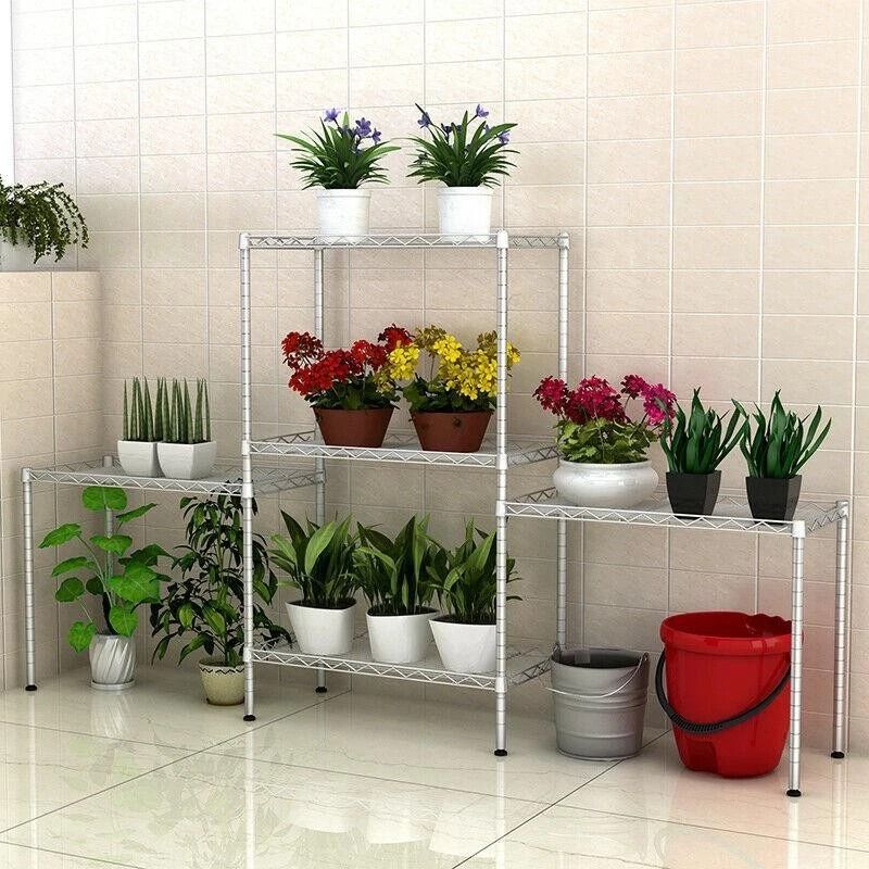 Adjustable 5 Tier Wire Shelving Rack, Storage Unit for Easy Home Organization