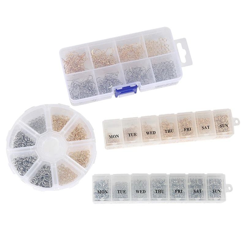 Jewelry Making Kit with Stainless Steel Jump Rings Clasps and Earring Hooks