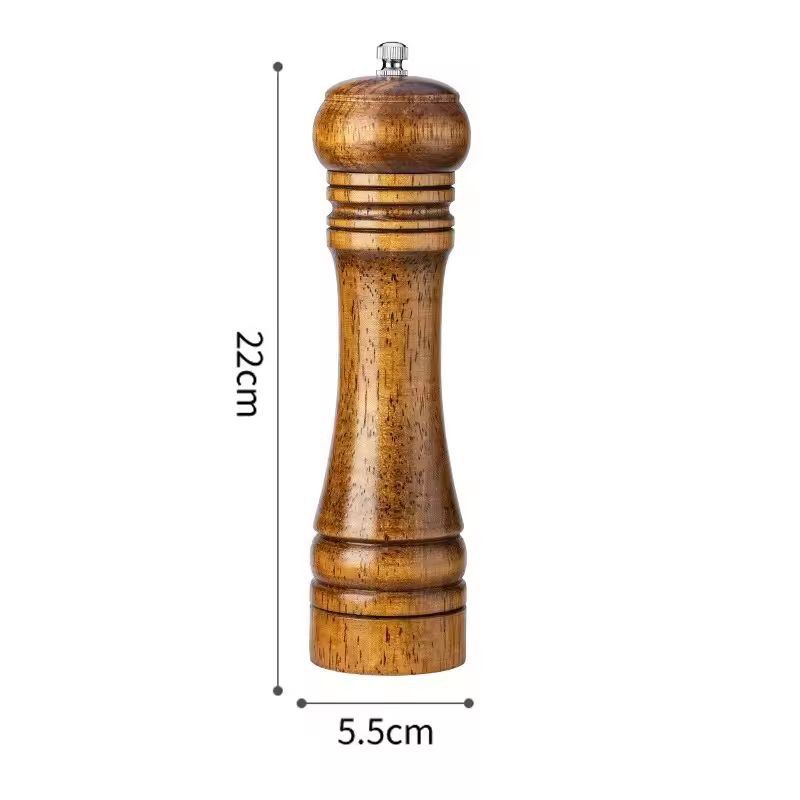 Handheld Adjustable Spice Grinder - Premium Salt & Pepper Mill (5/8/10 in)