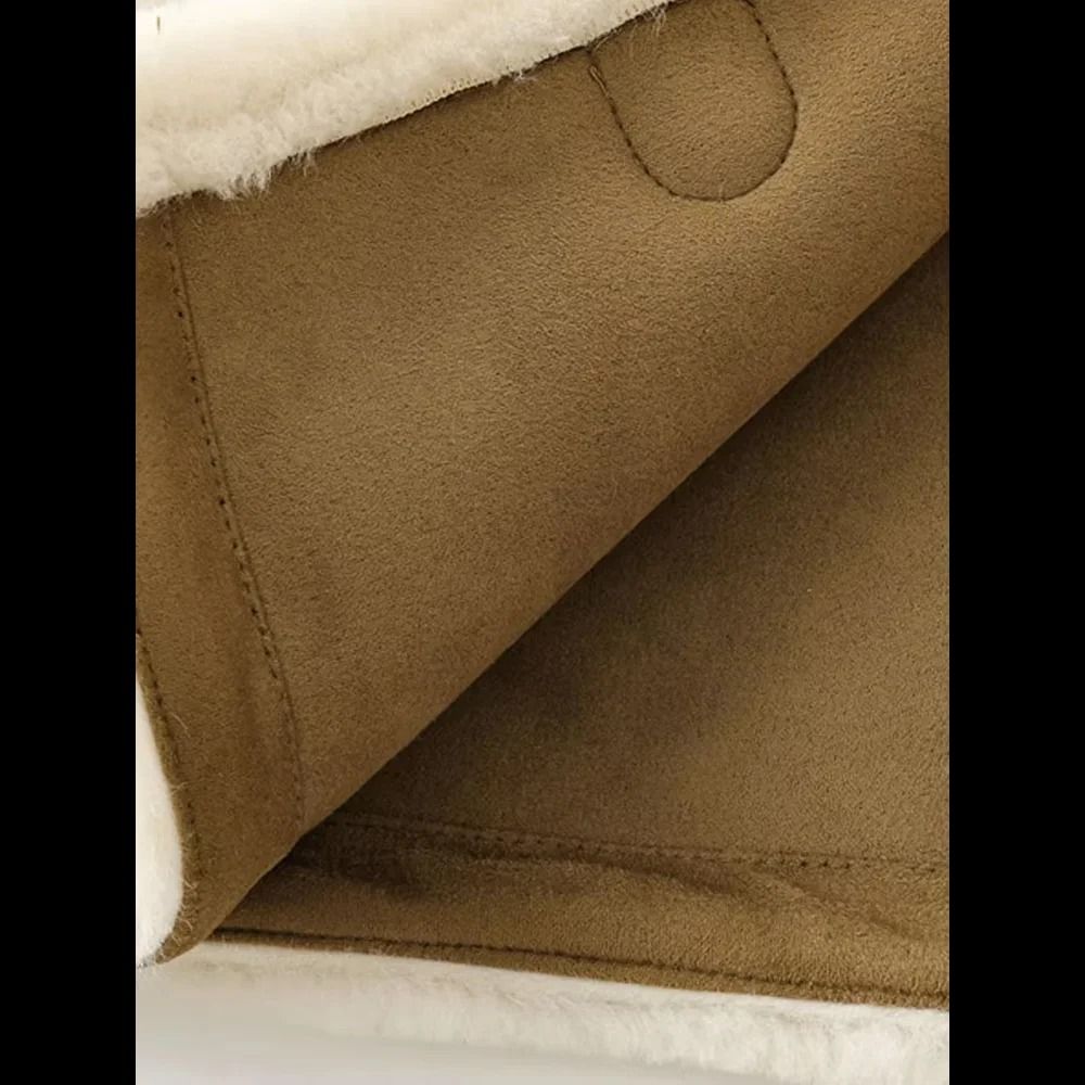 2025 Womens Thick Faux Fur Jacket | Premium Warm Toggle Outerwear & Chic Long Sleeve Autumn Coat