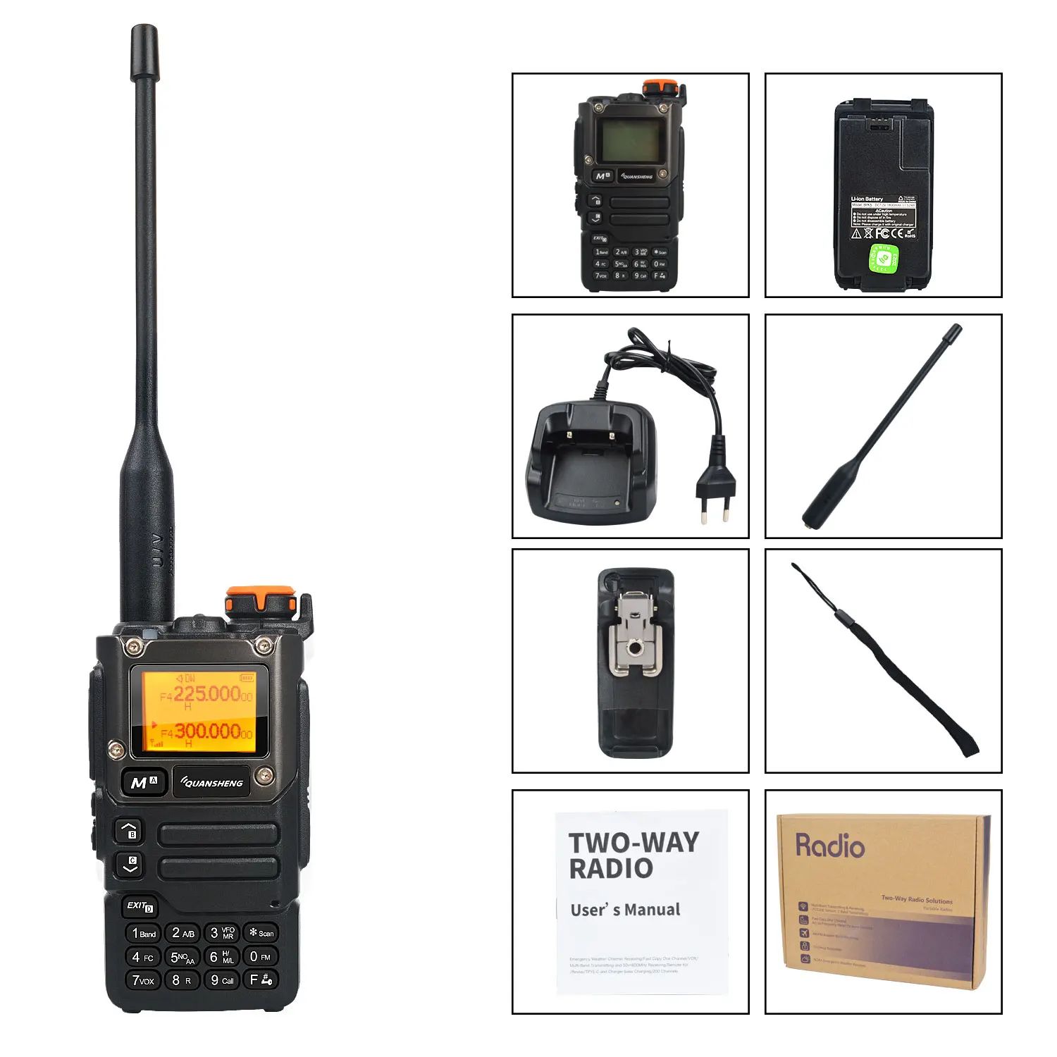 Quansheng UV-K5(8) Multi-Band Two-Way Radio with Air Band Receive, DTMF & Fast Frequency Scan