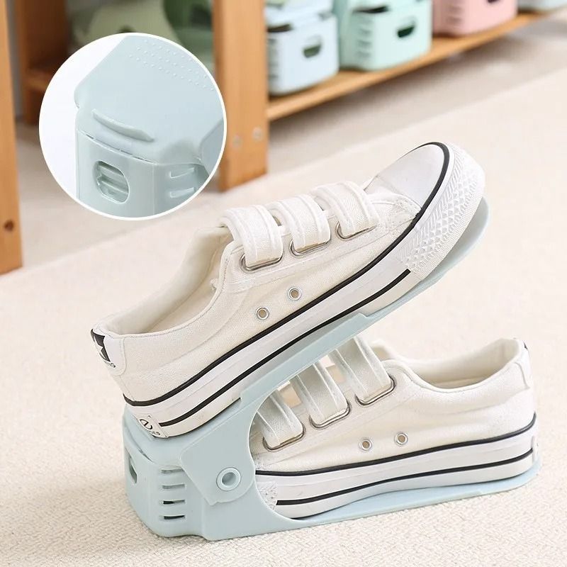 Space Saving Adjustable Shoe Stacking Rack