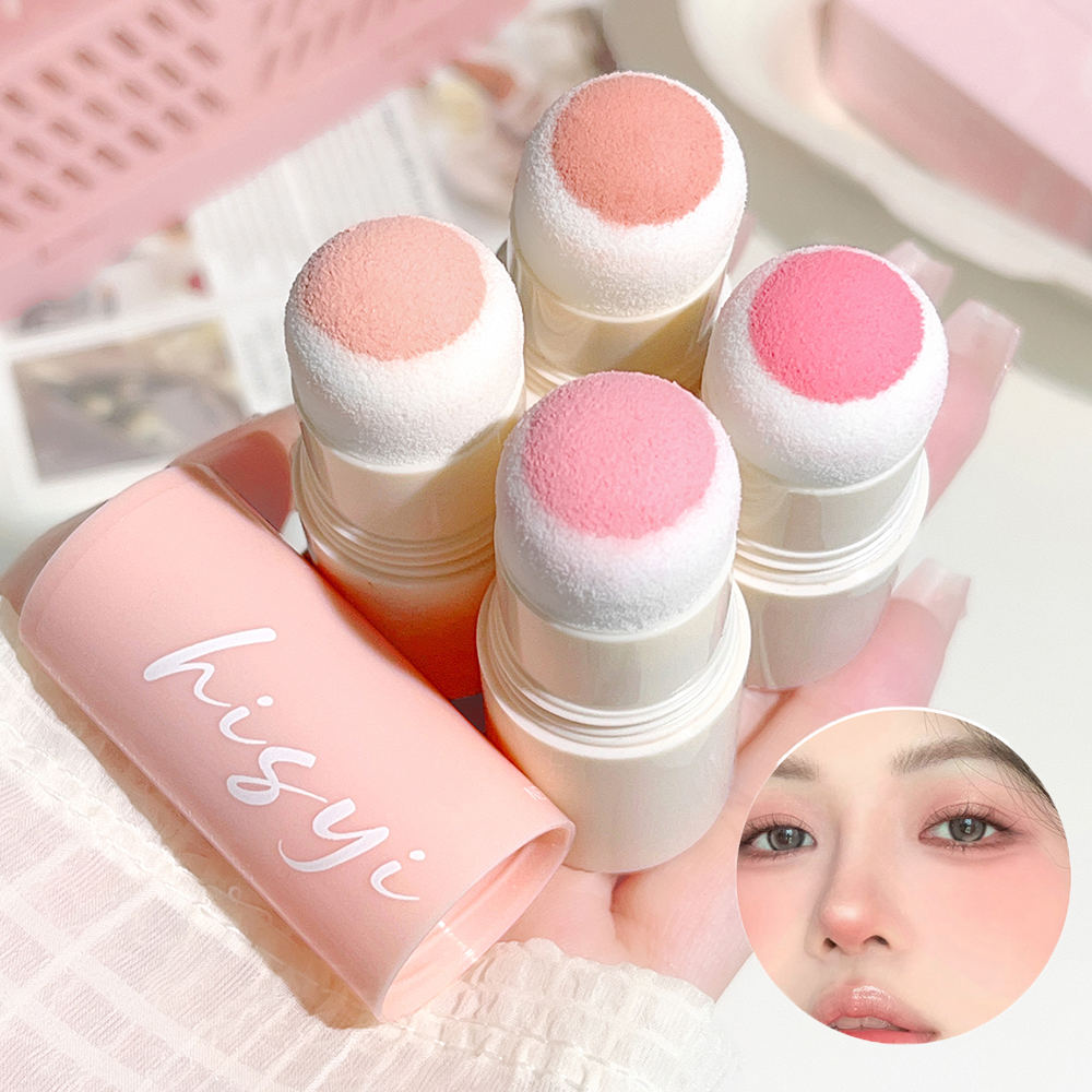 Energetic and Bouncy Soft Fog Blush Stick, Dual-Use for Lips and Cheeks, Style Brightening