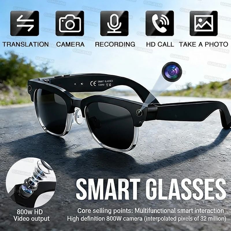 VisionLink AI Smart Glasses Camera Bluetooth Call Translation