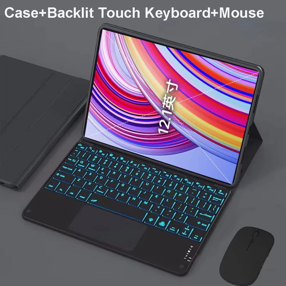 Xiaomi Redmi Pad Pro 12.1 Inch Case with Keyboard – Slim Protective Cover with Detachable Wireless Keyboard & Stand
