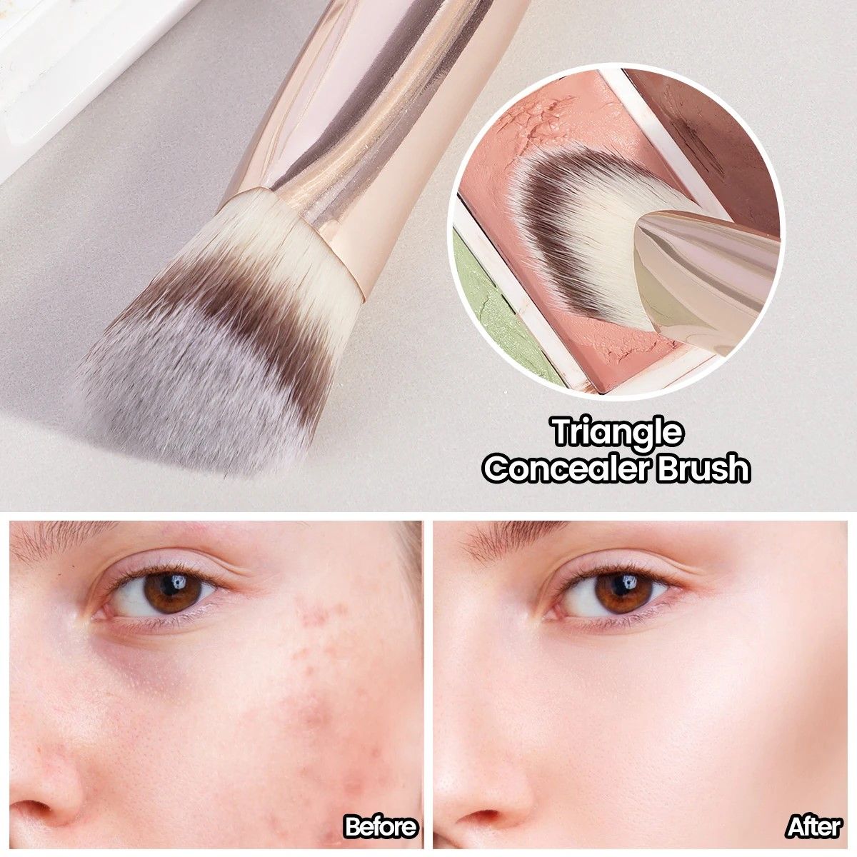 MAANGE Precision Triangle Under-Eye Concealer & Foundation Brush