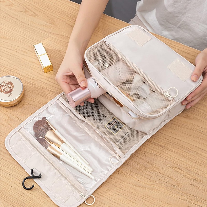 High Capacity Toiletries Storage Pouch, Waterproof Travel Makeup Bag, Beauty Organizer, Bathroom Wash Bag, Portable Case