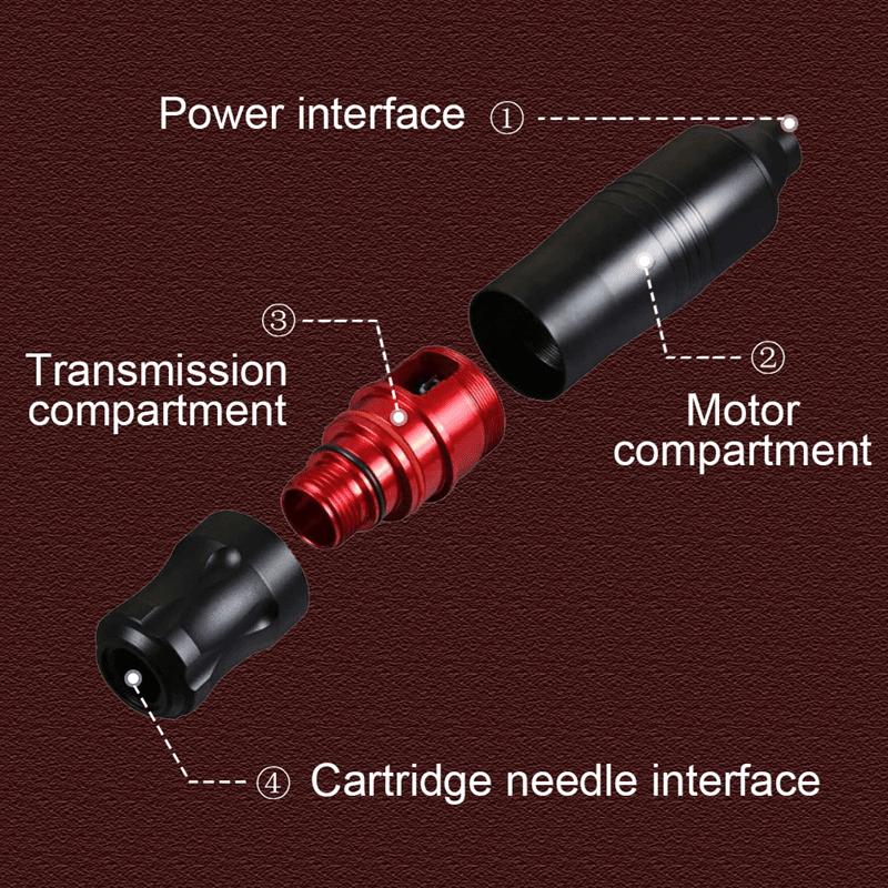 Complete Tattoo Pen Machine Kit Rotary Cartridge Tattoo Starter Set
